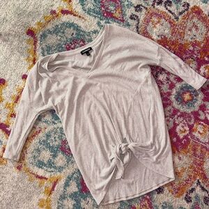 Express Beige Women's Top with Knot Detail